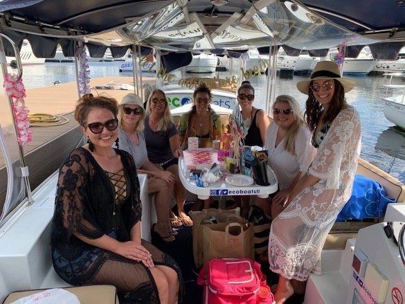 Bachelorette party on boat