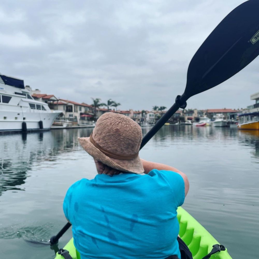 Person in green kayak