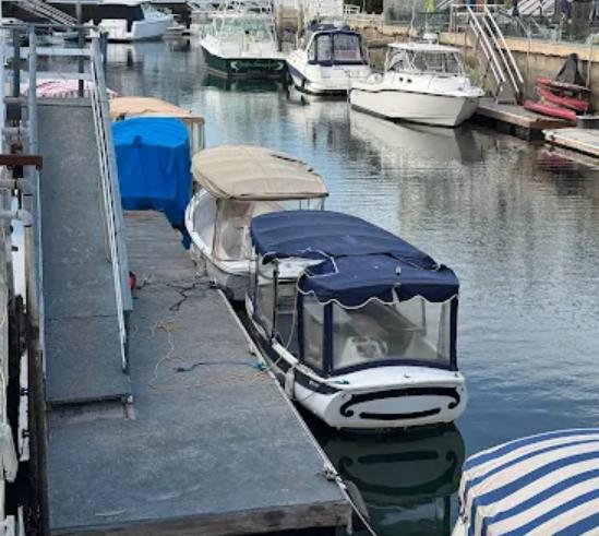 Duffy boats at marina dock