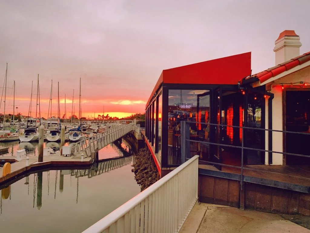 Sol Cocina waterfront dining at sunset