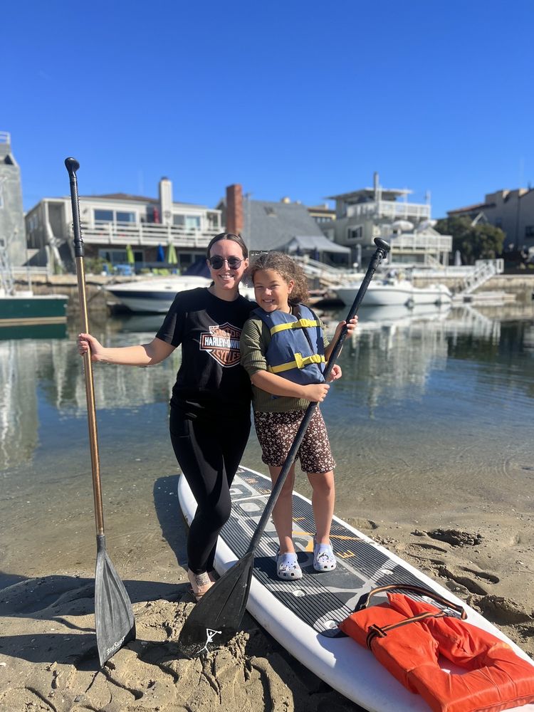 Mother and daughter with SUP
